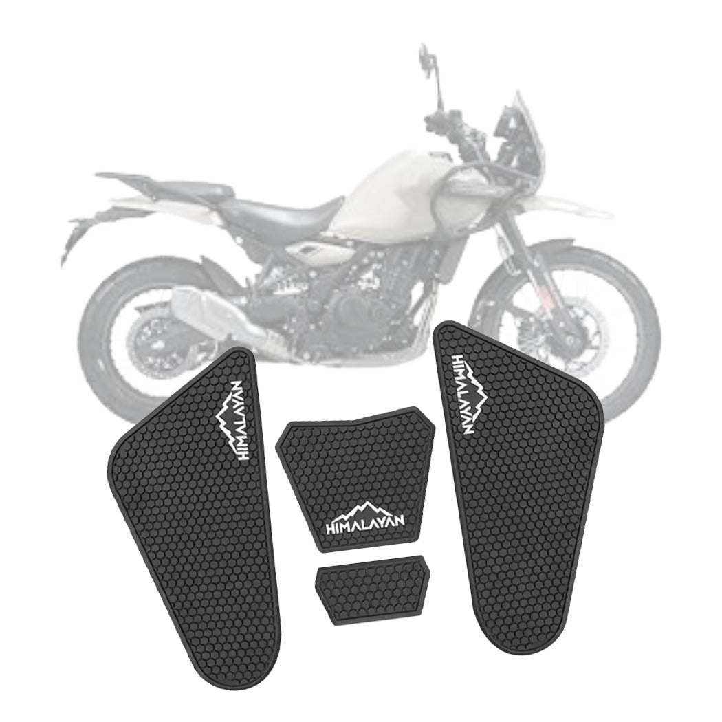 Fuel Tank Pad Sticker for RE Himalayan 450 (2024-2026) | Anti-Slip Side Tank Grip Protector Decal | Scratch Resistant Rubber Fuel Tank Protection Sticker | Black