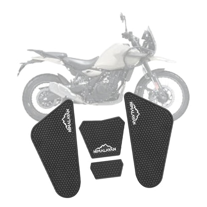 Fuel Tank Pad Sticker for RE Himalayan 450 (2024-2026) | Anti-Slip Side Tank Grip Protector Decal | Scratch Resistant Rubber Fuel Tank Protection Sticker | Black