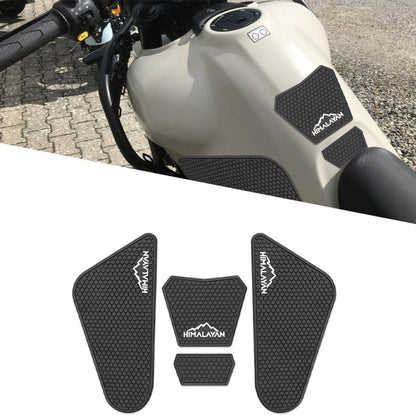 Fuel Tank Pad Sticker for RE Himalayan 450 (2024-2026) | Anti-Slip Side Tank Grip Protector Decal | Scratch Resistant Rubber Fuel Tank Protection Sticker | Black