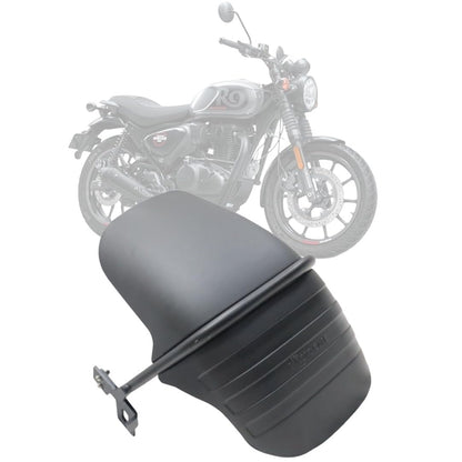 Type 2 Tyre Hugger for Royal Enfield Hunter 350 | Rear Mudguard Splash Guard | Plastic with Metal Clamp | Black