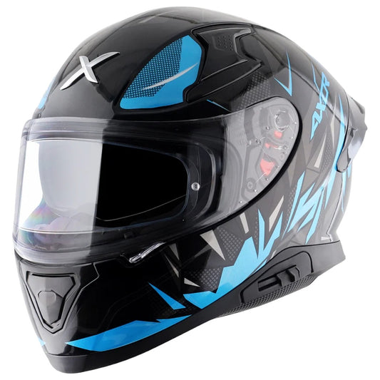 Axor Apex Hunter ISI ECE DOT Certified Full Face Dual Visor Helmet For Men And Women With Pinlock Fitted Outer Clear Visor And Inner Smoke Sun Visor