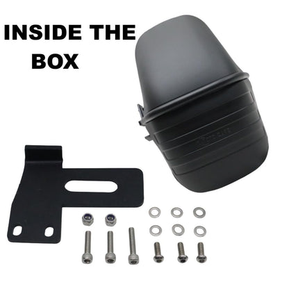 Type 2 Tyre Hugger for Royal Enfield Hunter 350 | Rear Mudguard Splash Guard | Plastic with Metal Clamp | Black