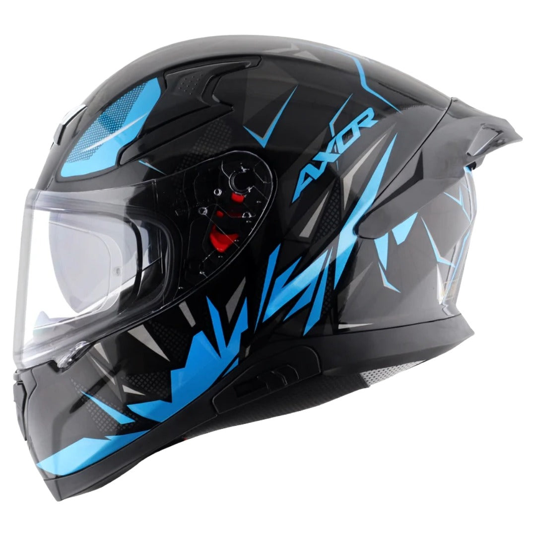 Axor Apex Hunter ISI ECE DOT Certified Full Face Dual Visor Helmet For Men And Women With Pinlock Fitted Outer Clear Visor And Inner Smoke Sun Visor