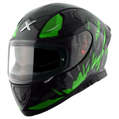 Axor Apex Hunter ISI ECE DOT Certified Full Face Dual Visor Helmet For Men And Women With Pinlock Fitted Outer Clear Visor And Inner Smoke Sun Visor