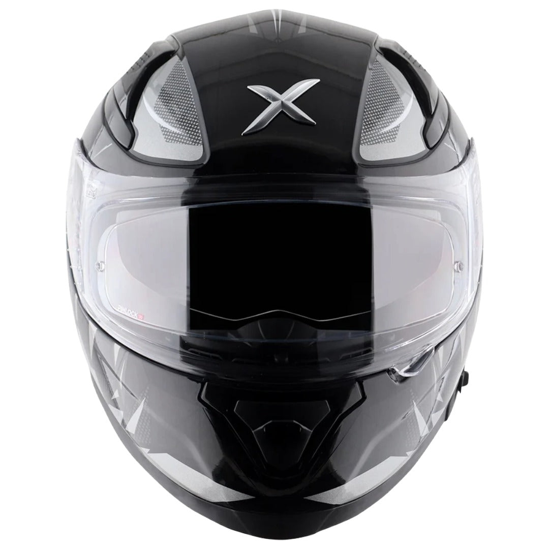 Axor Apex Hunter ISI ECE DOT Certified Full Face Dual Visor Helmet For Men And Women With Pinlock Fitted Outer Clear Visor And Inner Smoke Sun Visor