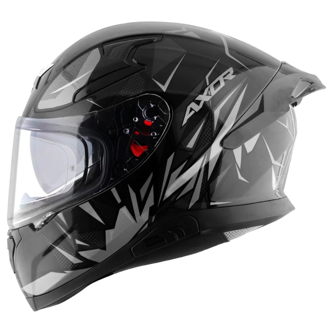 Axor Apex Hunter ISI ECE DOT Certified Full Face Dual Visor Helmet For Men And Women With Pinlock Fitted Outer Clear Visor And Inner Smoke Sun Visor