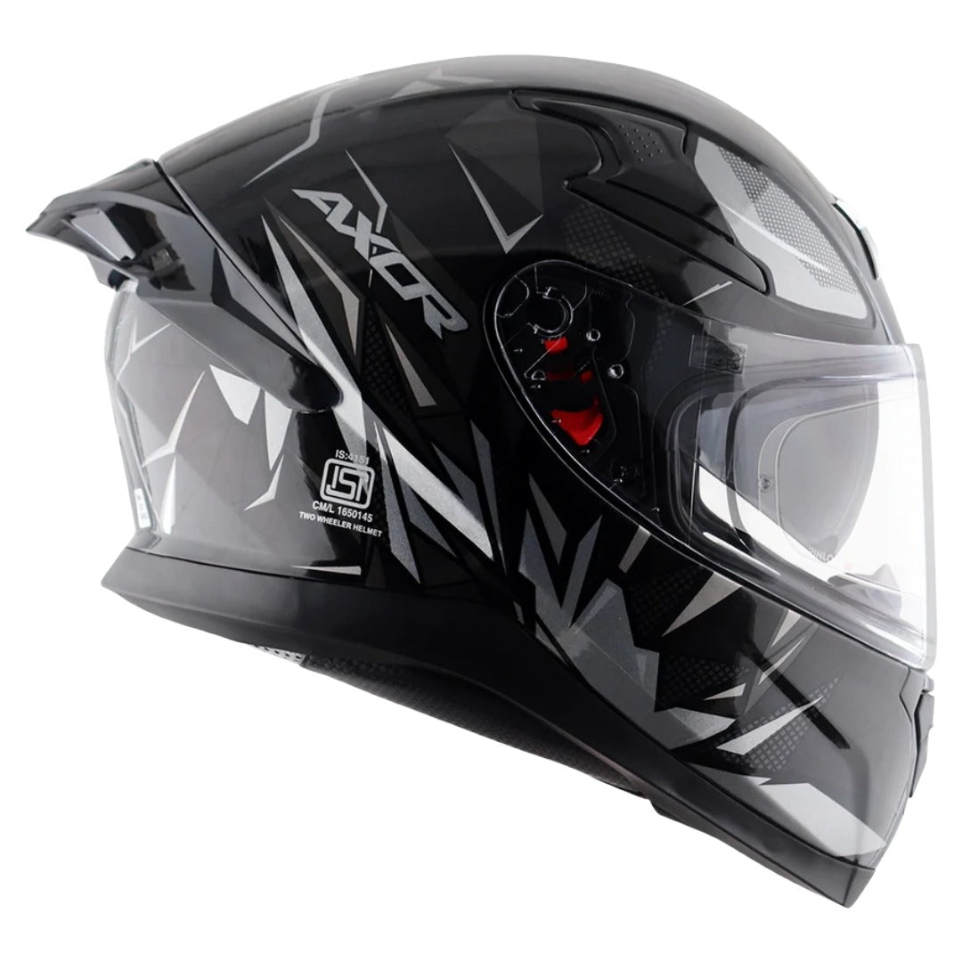 Axor Apex Hunter ISI ECE DOT Certified Full Face Dual Visor Helmet For Men And Women With Pinlock Fitted Outer Clear Visor And Inner Smoke Sun Visor