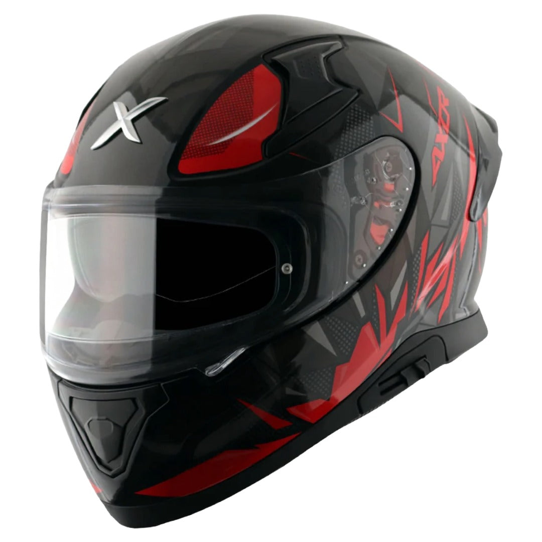 Axor Apex Hunter ISI ECE DOT Certified Full Face Dual Visor Helmet For Men And Women With Pinlock Fitted Outer Clear Visor And Inner Smoke Sun Visor