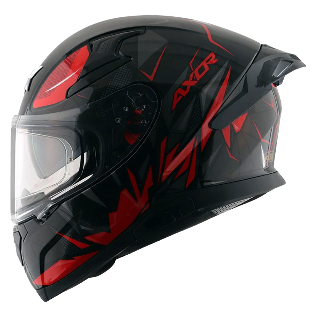 Axor Apex Hunter ISI ECE DOT Certified Full Face Dual Visor Helmet For Men And Women With Pinlock Fitted Outer Clear Visor And Inner Smoke Sun Visor