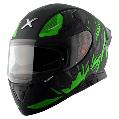 Axor Apex Hunter ISI ECE DOT Certified Full Face Dual Visor Helmet For Men And Women With Pinlock Fitted Outer Clear Visor And Inner Smoke Sun Visor