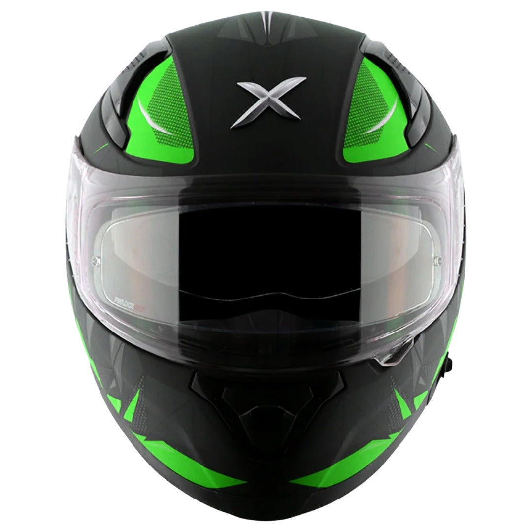 Axor Apex Hunter ISI ECE DOT Certified Full Face Dual Visor Helmet For Men And Women With Pinlock Fitted Outer Clear Visor And Inner Smoke Sun Visor