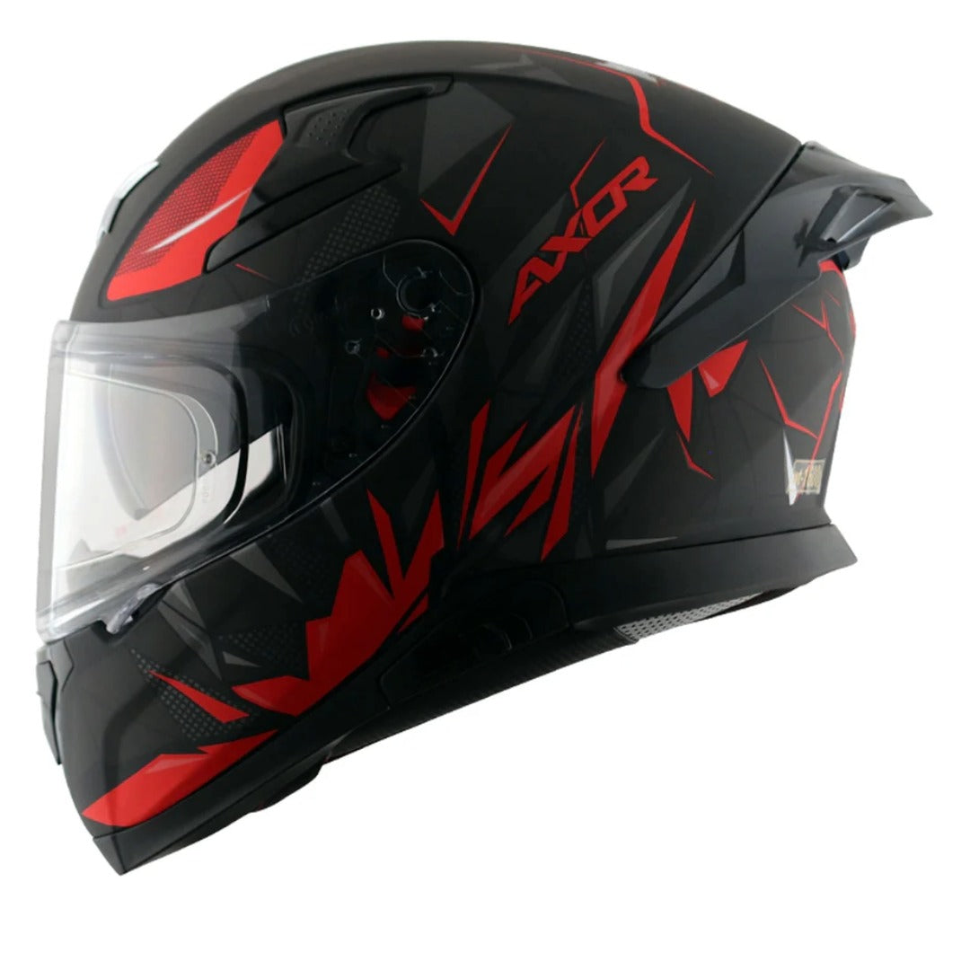 Axor Apex Hunter ISI ECE DOT Certified Full Face Dual Visor Helmet For Men And Women With Pinlock Fitted Outer Clear Visor And Inner Smoke Sun Visor