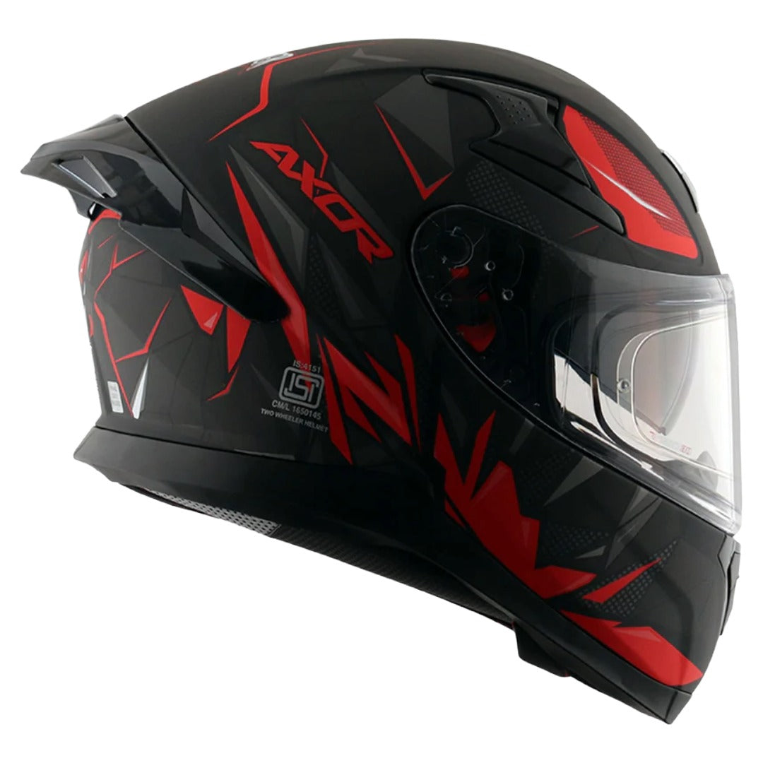 Axor Apex Hunter ISI ECE DOT Certified Full Face Dual Visor Helmet For Men And Women With Pinlock Fitted Outer Clear Visor And Inner Smoke Sun Visor