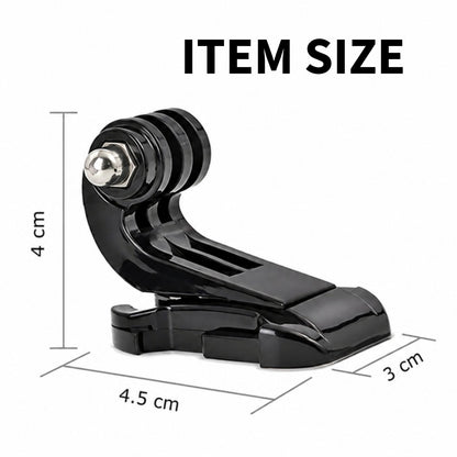 J Hook Buckle Mount for GoPro & Action Cameras | Helmet Mount Base | Compatible with GoPro Hero 13/12/11/10/9/8/7/6/5/4/3+,Max, Session, DJI Osmo, Insta360 & More | (Pack of1)