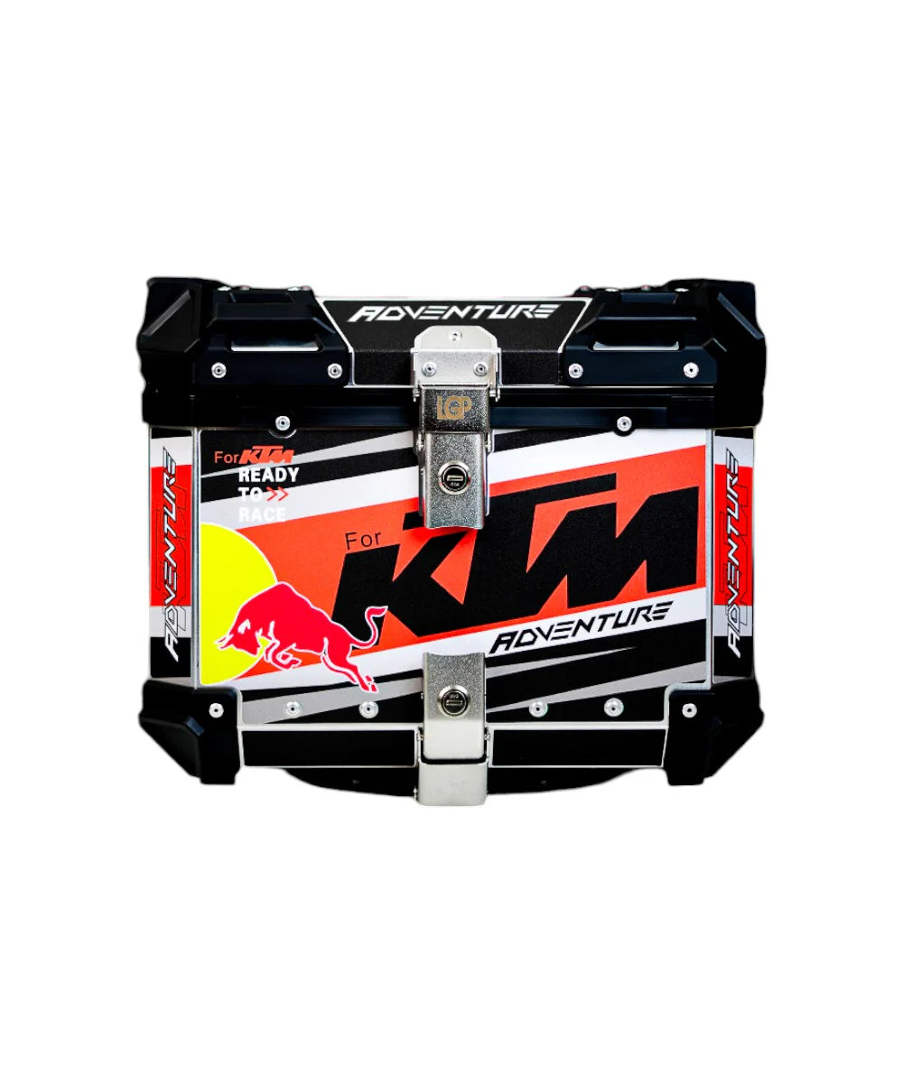 Premium Aluminum KTM Graphics Top Box & Panniers