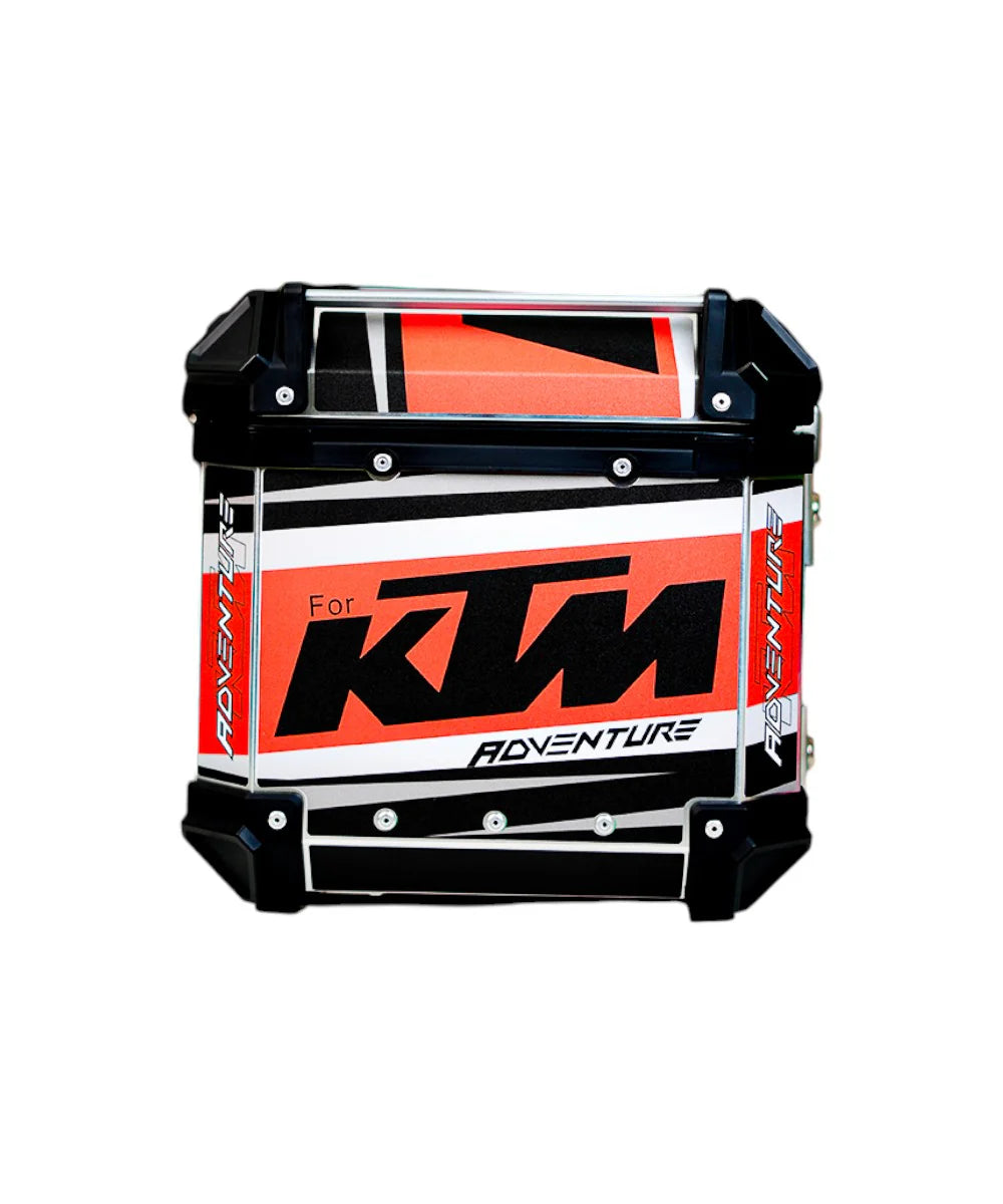 Premium Aluminum KTM Graphics Top Box & Panniers