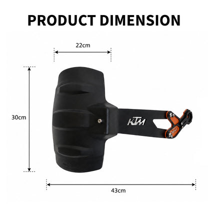 Tyre Hugger | Mudguard | Splash Guard with 3MM Thickness Metal Clamp Mudguard for KTM Adventure 390S (2025)