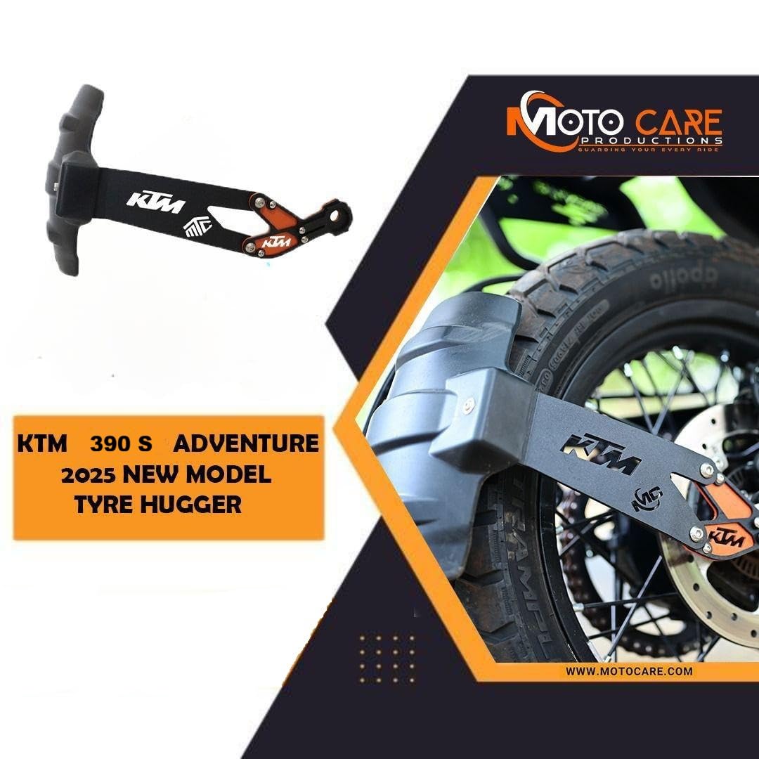 Tyre Hugger | Mudguard | Splash Guard with 3MM Thickness Metal Clamp Mudguard for K-TM Adventure 390S (2025)