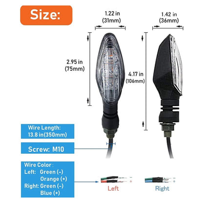 LGP Universal Sleek Amber Improved 3 LED Turn Signal Indicator Light Lamp for All Yamaha Bikes, (Set of 2)