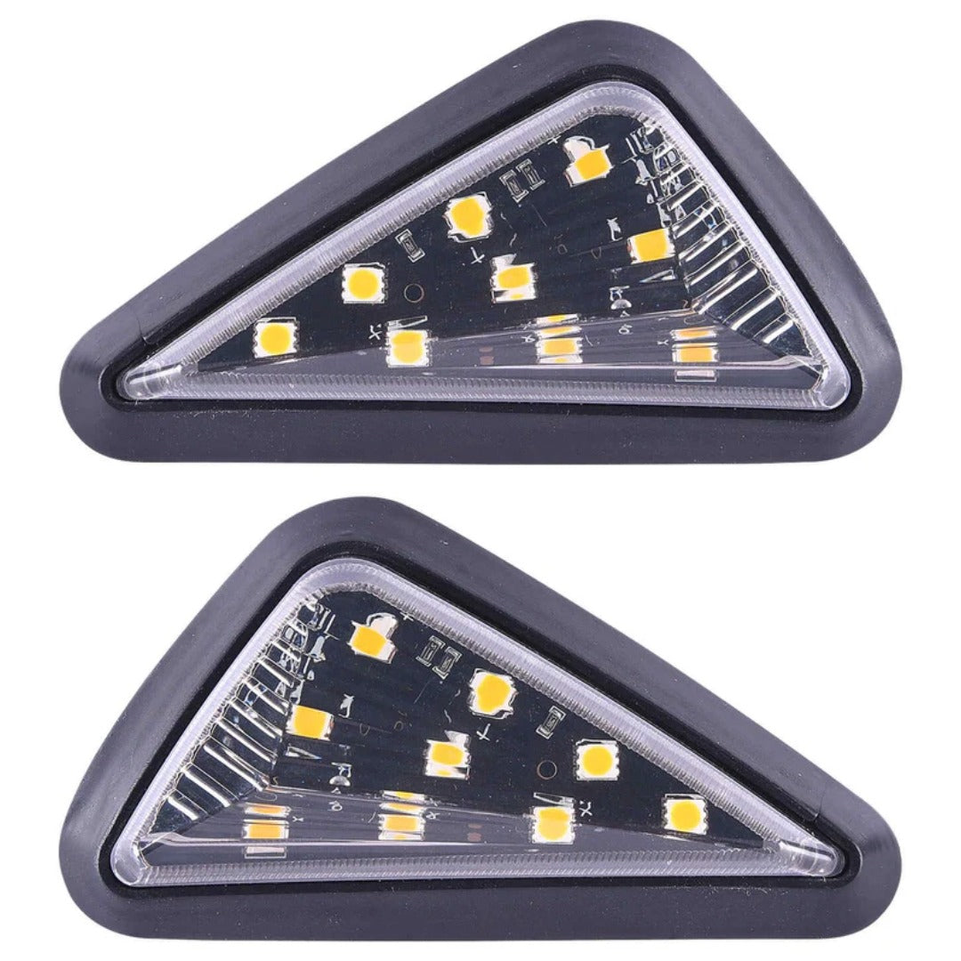 LGP Yellow Flush Mount Smoked 9 LED Turn Signal Light Bike Indicator Lights Motorcycle, 12V DC Motorcycle Indicators For CBR 150 250, YZF R15 V3 V2, Pack Of 2