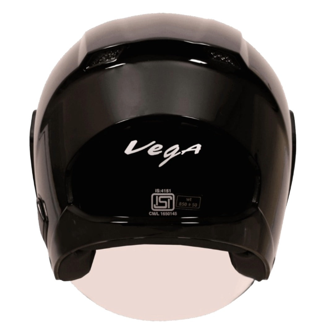 GUB Vega Lark ISI Certified Lightweight Open Face Helmet for Men and Women with Long Clear Visor