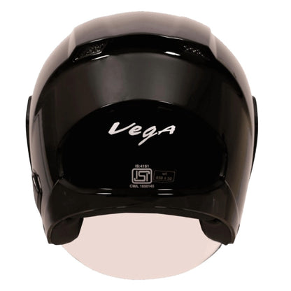 Vega Lark ISI Certified Lightweight Open Face Helmet for Men and Women with Long Clear Visor