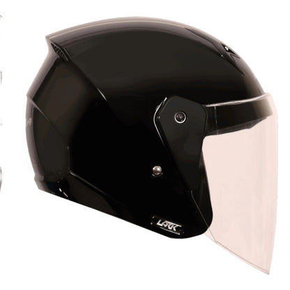 Vega Lark ISI Certified Lightweight Open Face Helmet for Men and Women with Long Clear Visor
