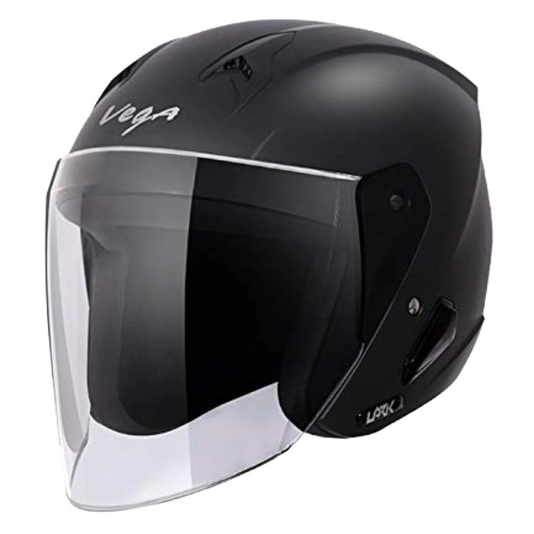 GUB Vega Lark ISI Certified Lightweight Open Face Helmet for Men and Women with Long Clear Visor