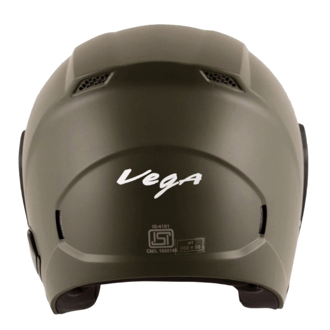 GUB Vega Lark ISI Certified Lightweight Open Face Helmet for Men and Women with Long Clear Visor