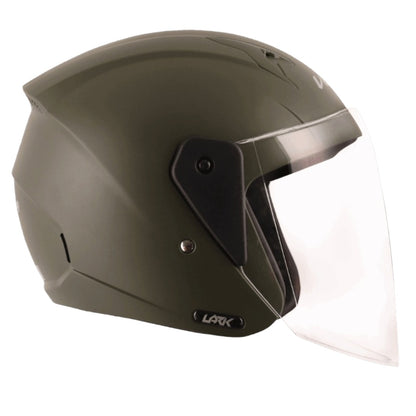 Vega Lark ISI Certified Lightweight Open Face Helmet for Men and Women with Long Clear Visor
