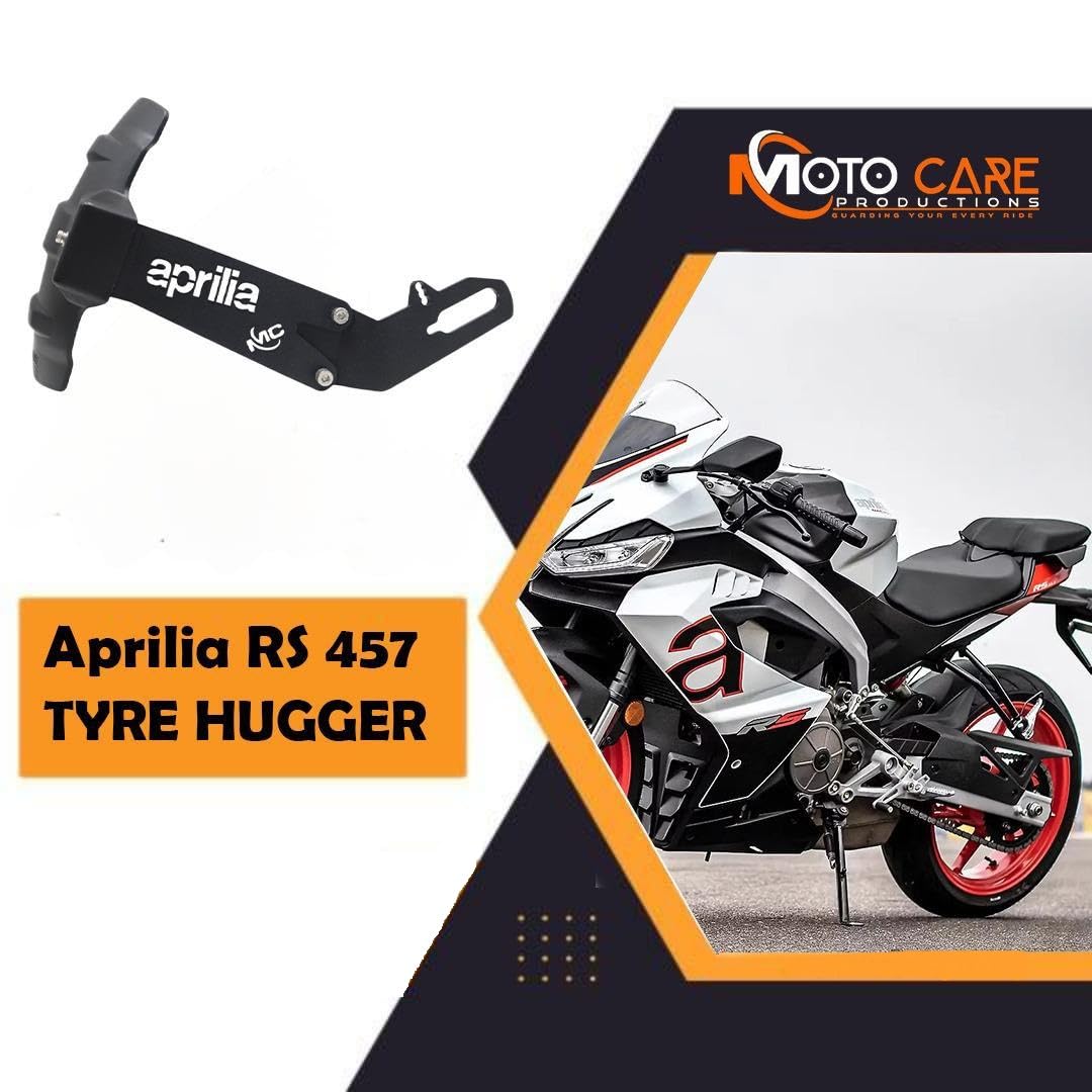 Motorcycle Rear Tyre Hugger Mudguard Splash Guard with Only Suitable for APRILIA RS 457, Black