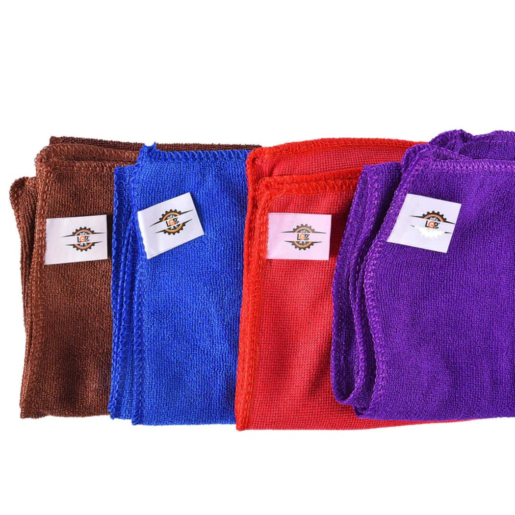 Universal Microfiber Cleaning Cloth 220 GSM Dust Removal Towel for Car, Bike, Home & Kitchen, Quick Drying Machine Washable Cloth