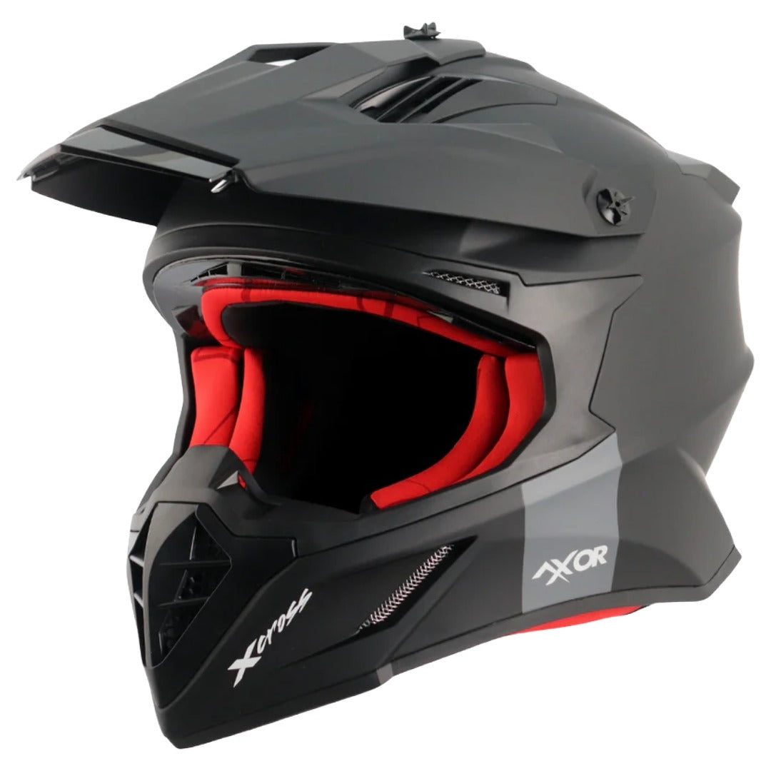 Axor X Cross ISI ECE DOT Certified Full Face Dual Sport Peak Off Road Helmet for Men and Women