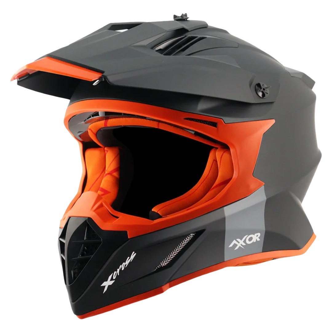 Axor X Cross ISI ECE DOT Certified Full Face Dual Sport Peak Off Road Helmet for Men and Women