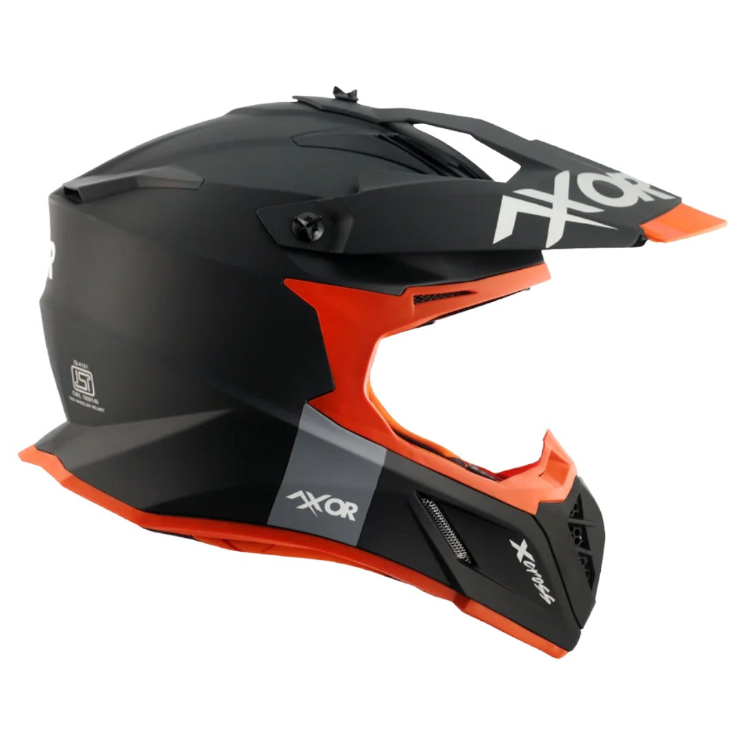 Axor X Cross ISI ECE DOT Certified Full Face Dual Sport Peak Off Road Helmet for Men and Women