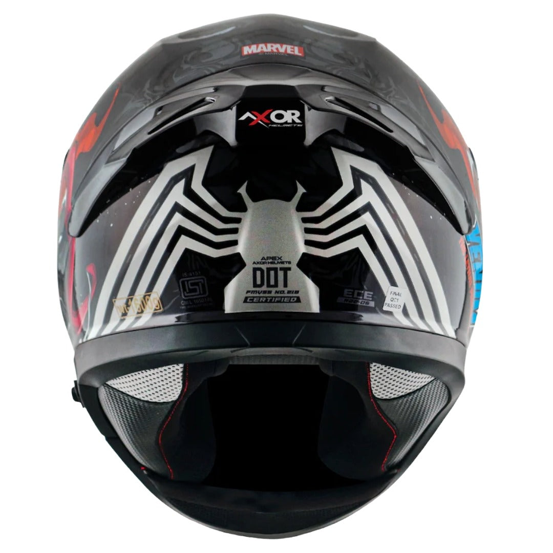 Axor Apex Marvel Venom ISI ECE and DOT Certified Motorbike Helmet