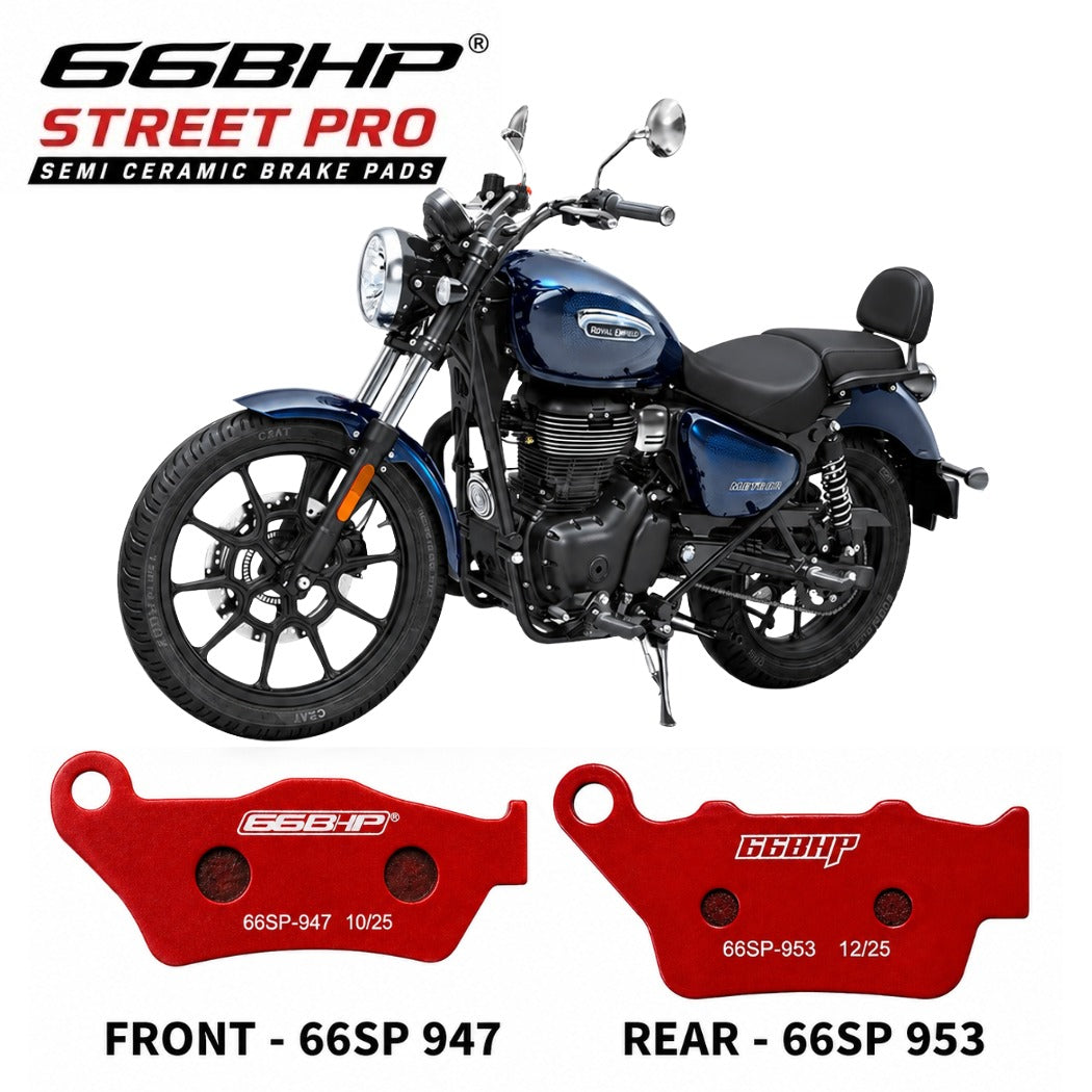 66BHP Semi-Ceramic Brake Pads for Royal Enfield Meteor 350