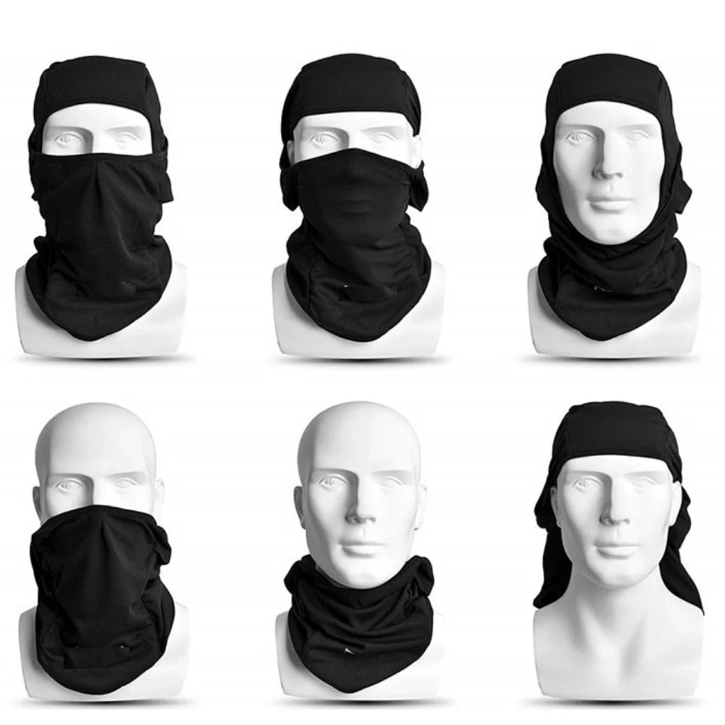 GUB Raida Touring Balaclava | Perfect for Winter Rides | Sweat Absorbent | Stay Warm | Quick Dry, BLACK