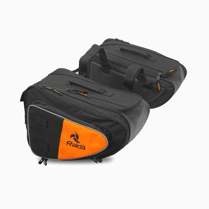 GUB Raida Polyester V50 Motorcycle Saddle Bag | Fits Almost All Bikes | Rain Cover Included