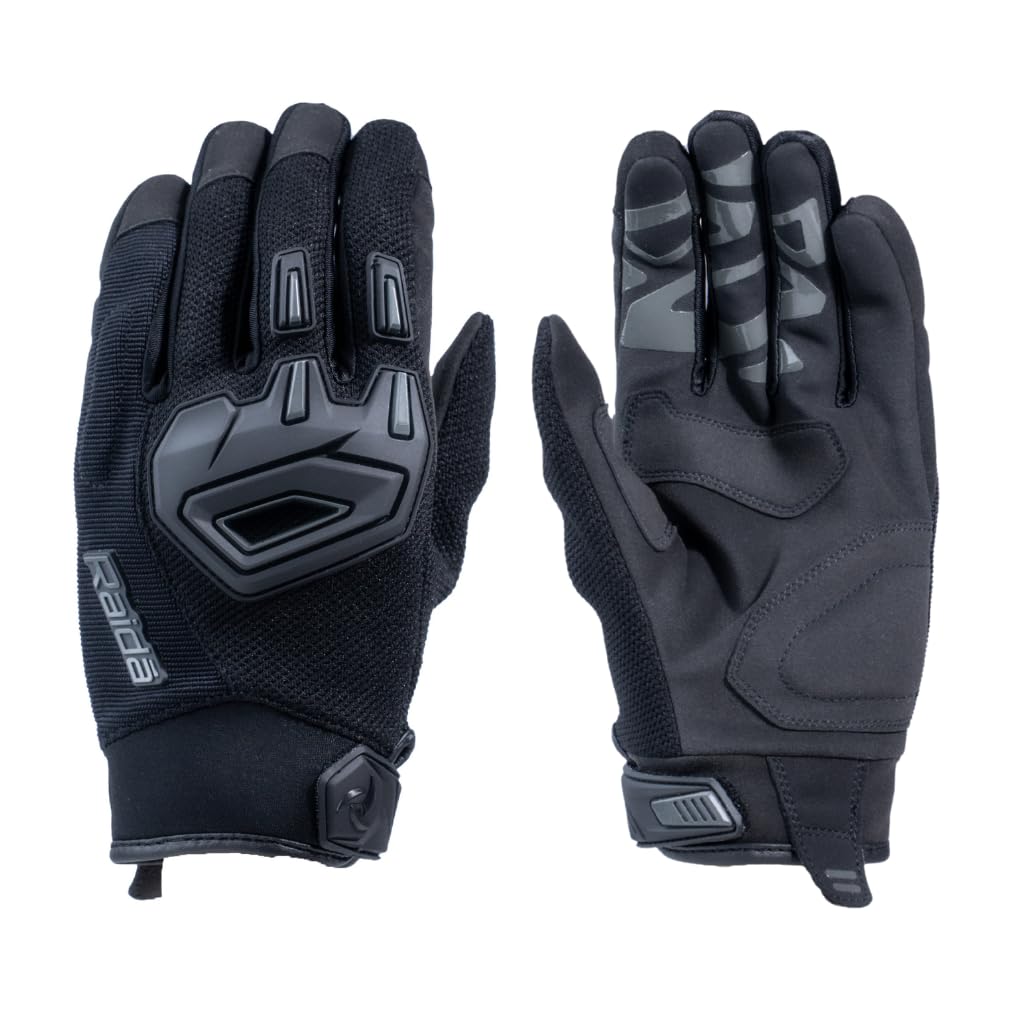Raida Avantur 2.0 Motorcycle Gloves | Enhanced Knuckle Protection | Touchscreen Compatible | Lightweight & Comfortable | Ideal for Daily Commute & Weekend Rides
