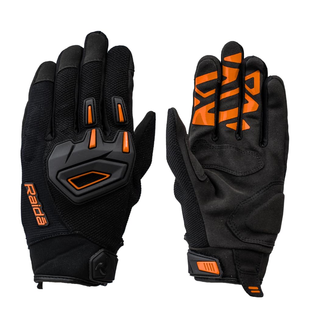 Raida Avantur 2.0 Motorcycle Gloves | Enhanced Knuckle Protection | Touchscreen Compatible | Lightweight & Comfortable | Ideal for Daily Commute & Weekend Rides