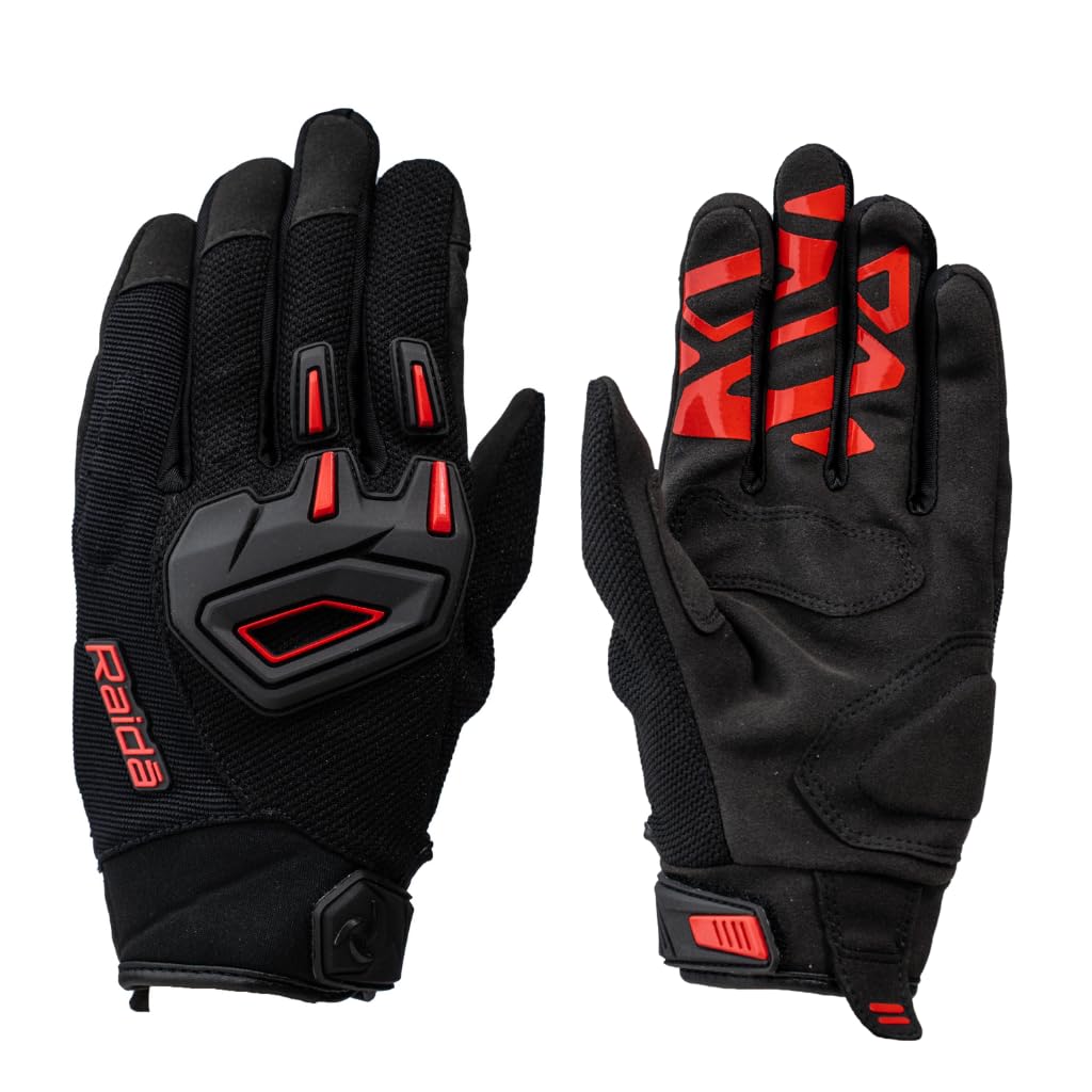 Raida Avantur 2.0 Motorcycle Gloves | Enhanced Knuckle Protection | Touchscreen Compatible | Lightweight & Comfortable | Ideal for Daily Commute & Weekend Rides