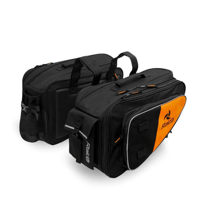 GUB Raida Polyester V50 Motorcycle Saddle Bag | Fits Almost All Bikes | Rain Cover Included