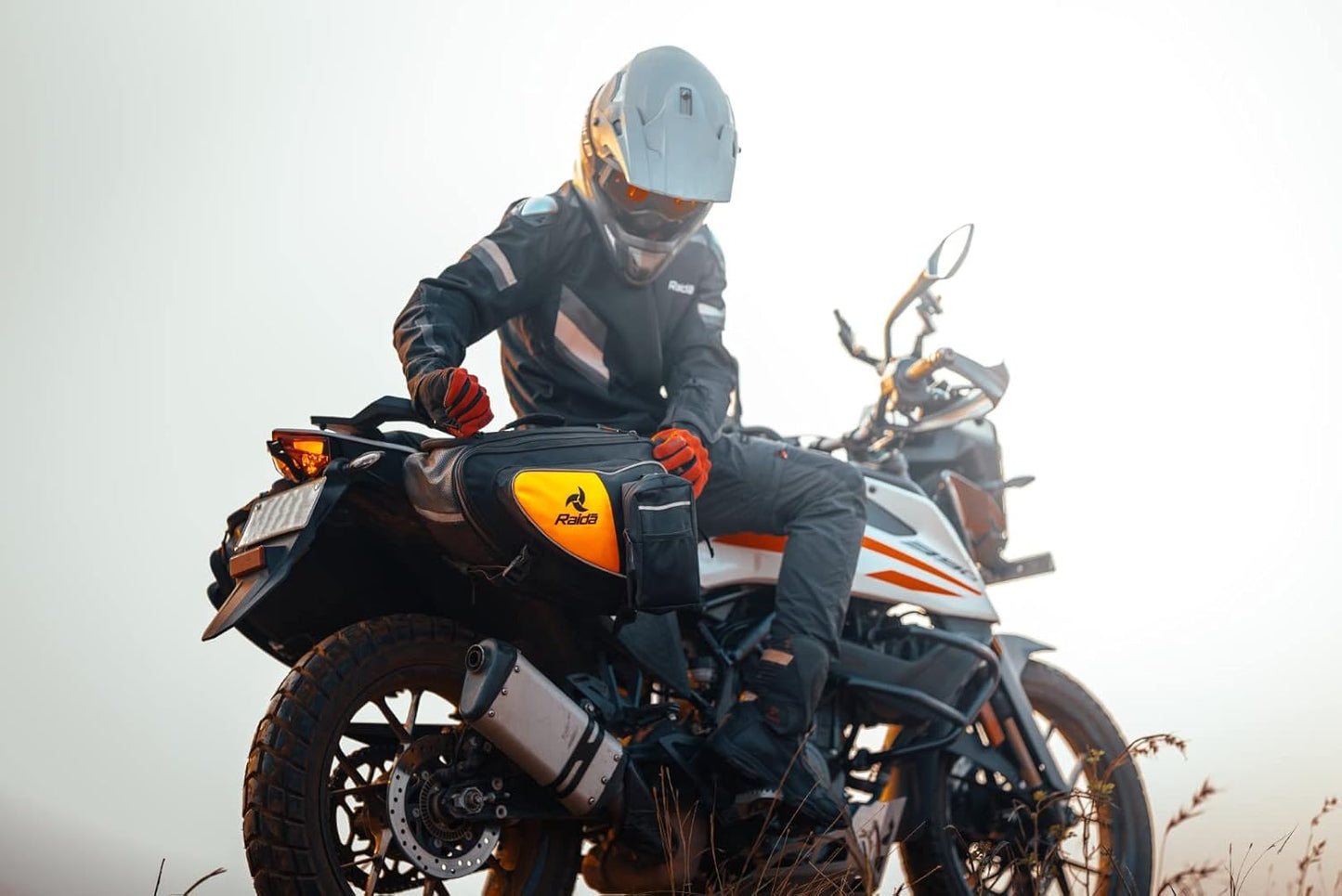 GUB Raida Polyester V50 Motorcycle Saddle Bag | Fits Almost All Bikes | Rain Cover Included