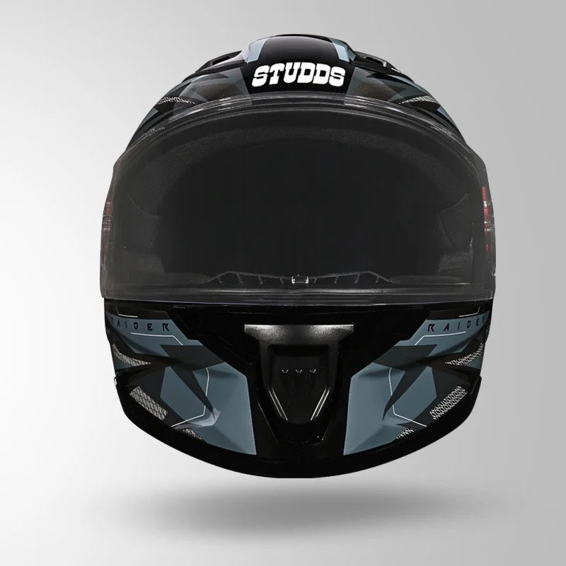 STUDDS Raider Skulpt Decor ISI Certified Full Face Helmet for Men and Women with Spoilor