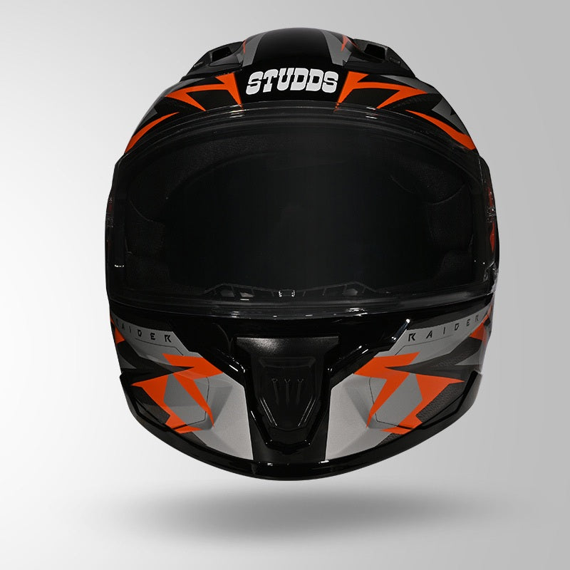 STUDDS Raider Skulpt Decor ISI Certified Full Face Helmet for Men and Women with Spoilor