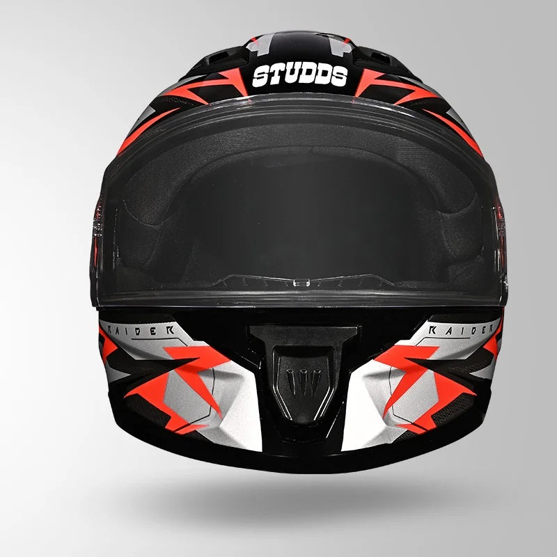 STUDDS Raider Skulpt Decor ISI Certified Full Face Helmet for Men and Women with Spoilor