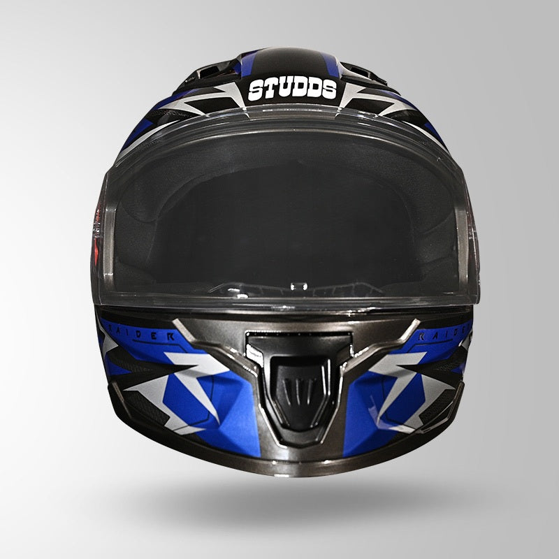 STUDDS Raider Skulpt Decor ISI Certified Full Face Helmet for Men and Women with Spoilor