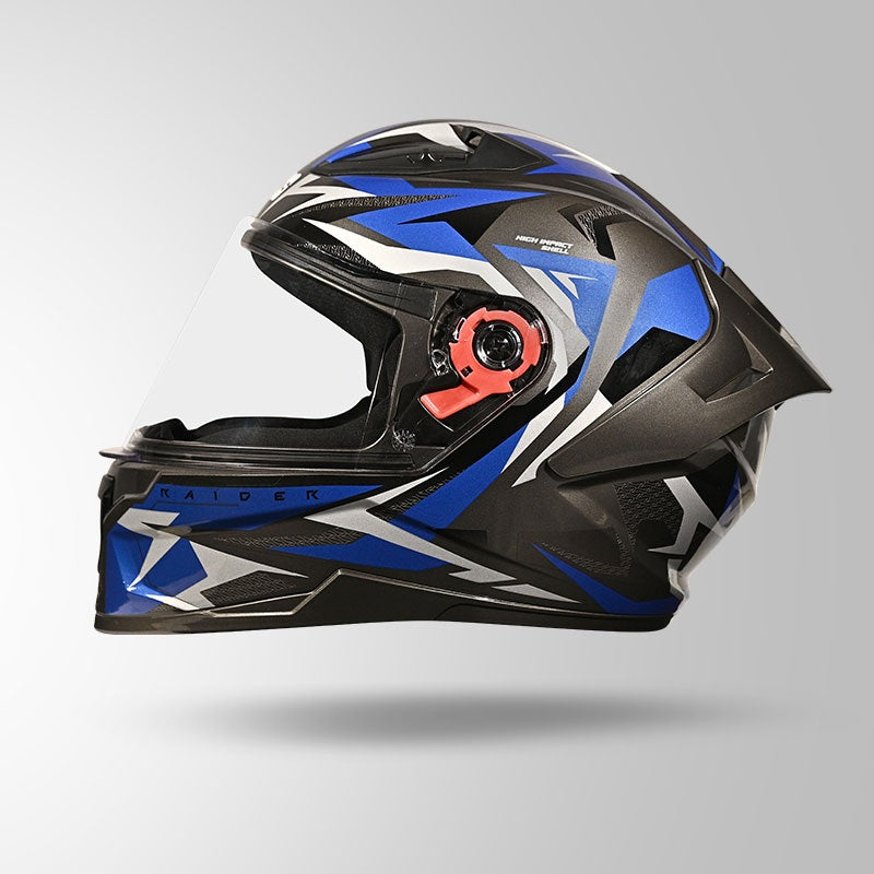 STUDDS Raider Skulpt Decor ISI Certified Full Face Helmet for Men and Women with Spoilor