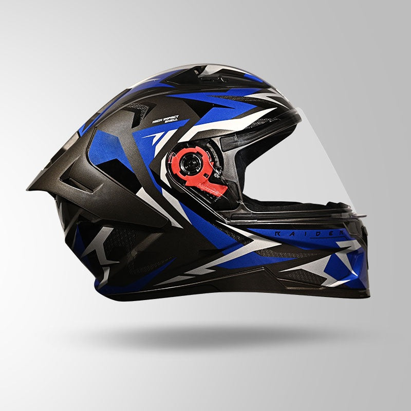 STUDDS Raider Skulpt Decor ISI Certified Full Face Helmet for Men and Women with Spoilor